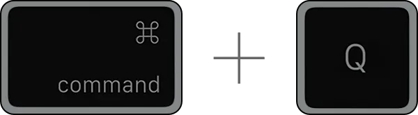 Tastenkombination Command + Q zum Beenden von Safari