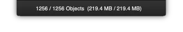 Status display: 1256 / 1256 objects (219.4 MB)